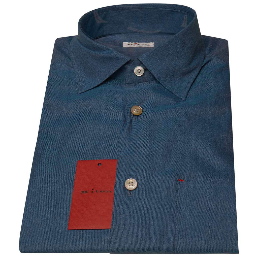 Kiton Kiton Blue Cotton Shirt Blue 000