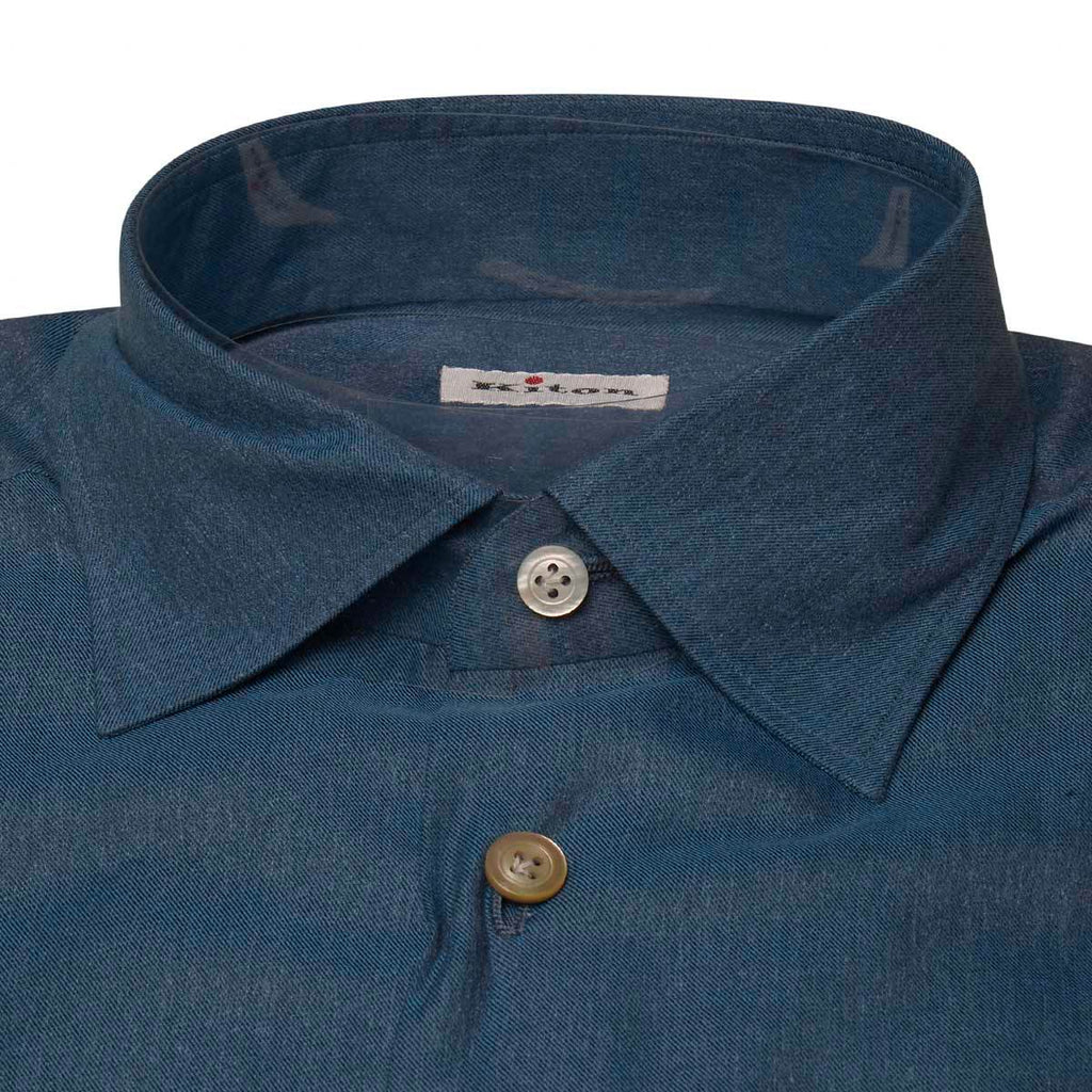 Kiton Kiton Blue Cotton Shirt Blue 001