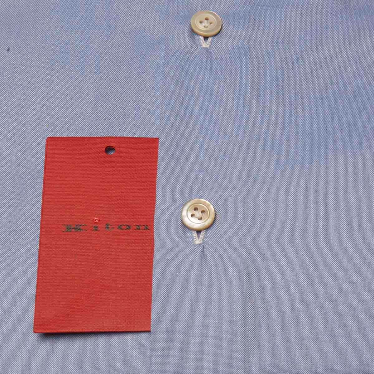 KITON Light Blue Cotton Shirt