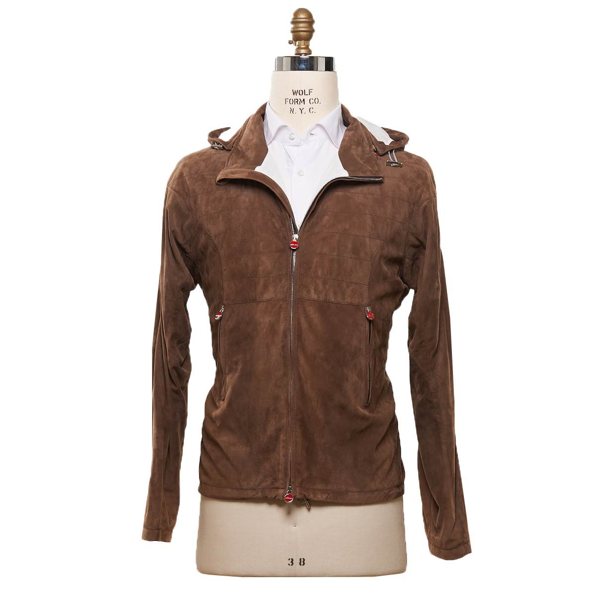 Kiton KITON Brown Leather Lambskin Coat Brown 000