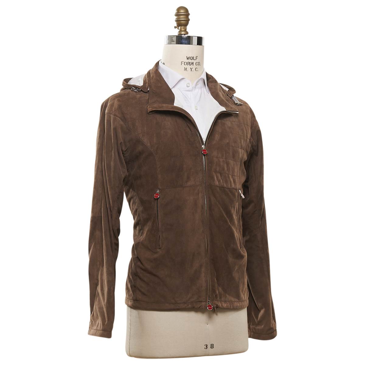Kiton KITON Brown Leather Lambskin Coat Brown 001