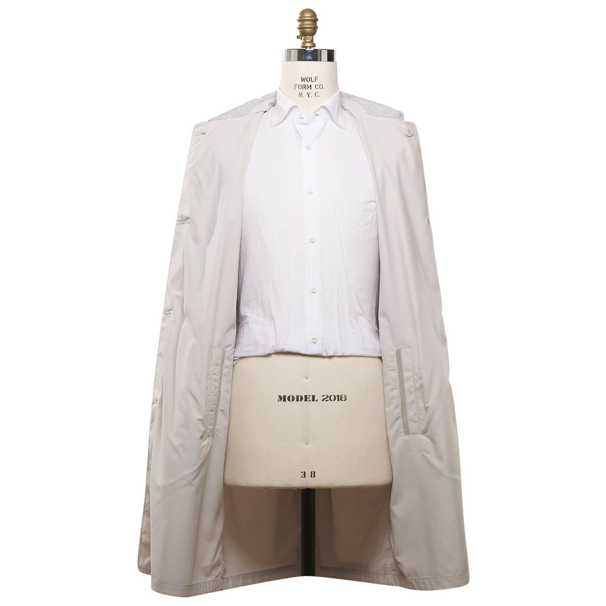 KITON Gray Cashmere Coat