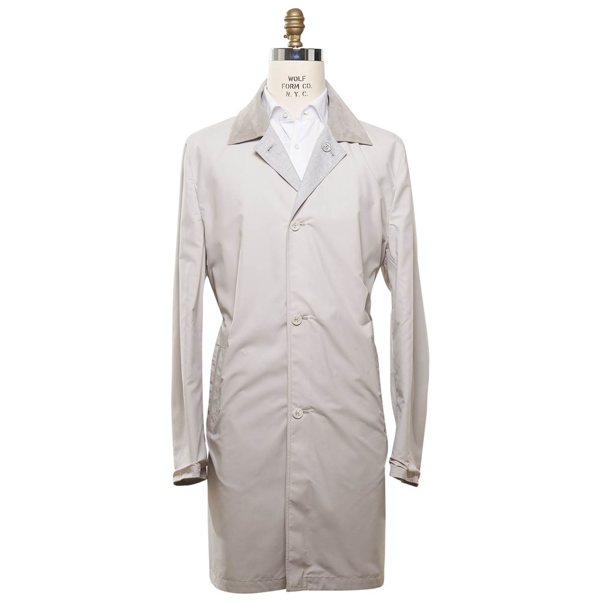 KITON Gray Cashmere Coat