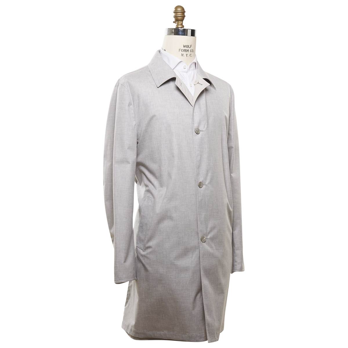 KITON Gray Cashmere Coat