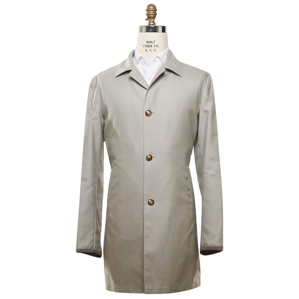 Kiton KITON Gray Cotton Silk Coat Gray 000