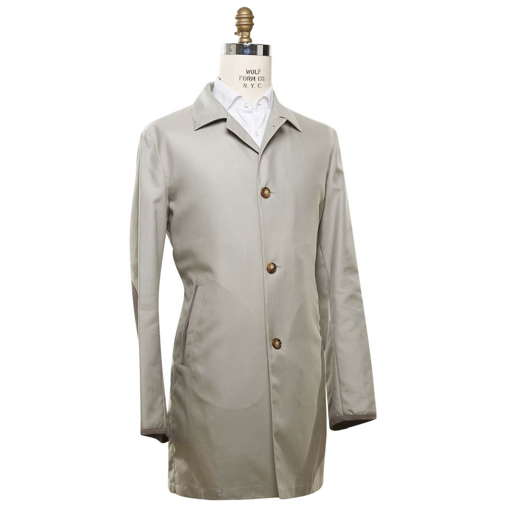 Kiton KITON Gray Cotton Silk Coat Gray 001