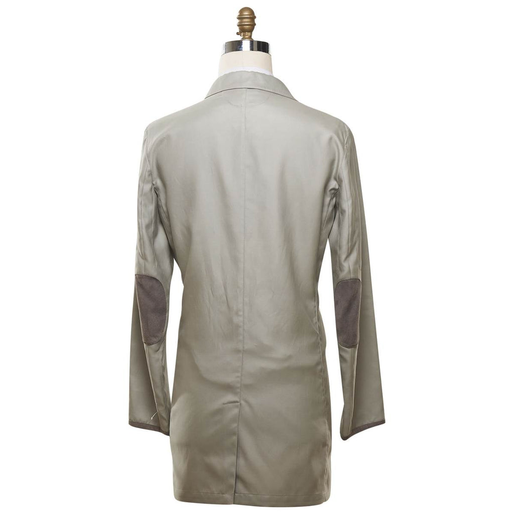 KITON Gray Cotton Silk Coat