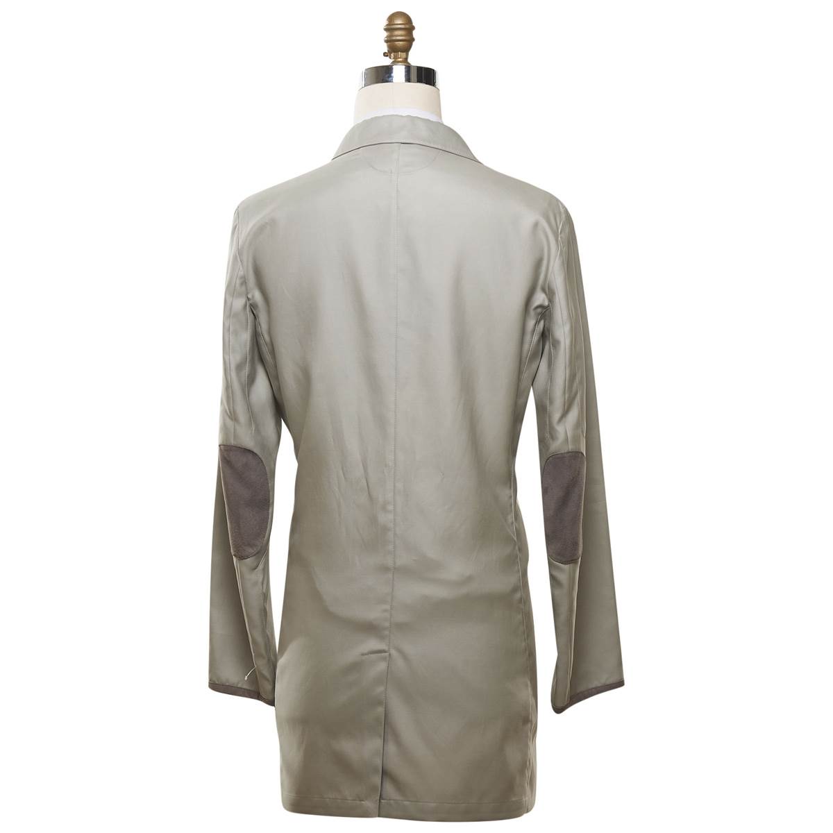 KITON Gray Cotton Silk Coat
