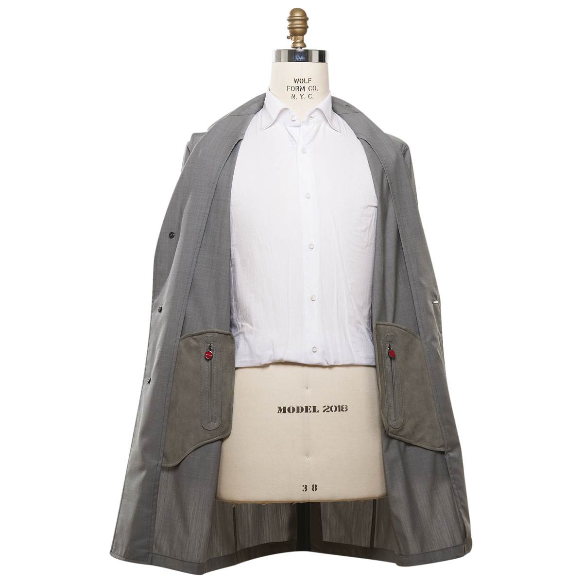 KITON Gray Wool Coat