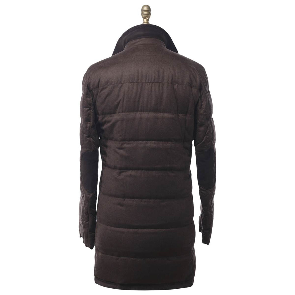 KITON Brown Silk Coat