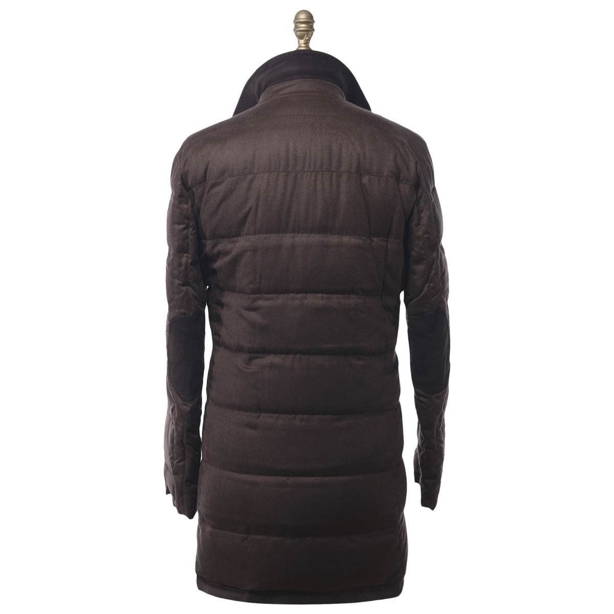 KITON Brown Silk Coat