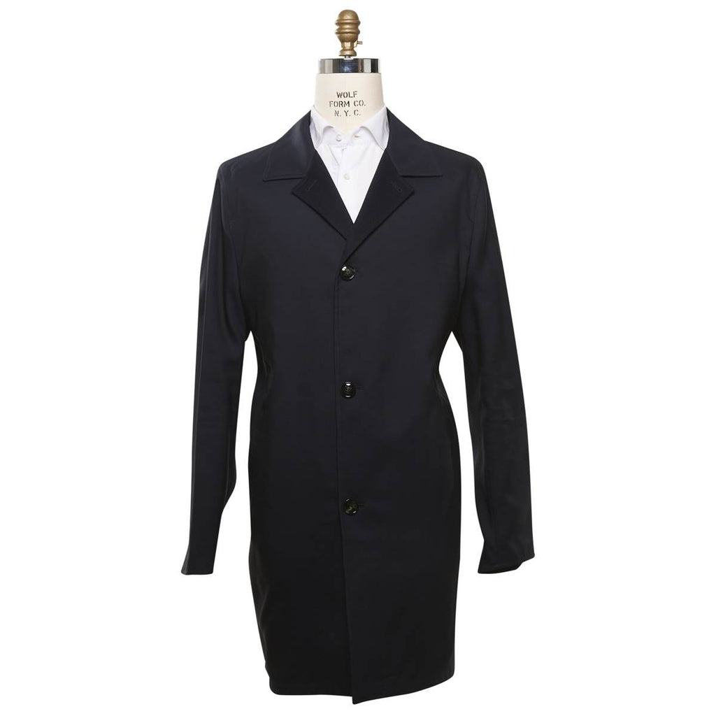 Kiton KITON Blue Cashmere Reverse Wool Silk Coat Blue 000