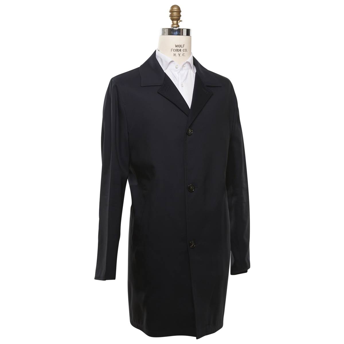 Kiton KITON Blue Cashmere Reverse Wool Silk Coat Blue 001