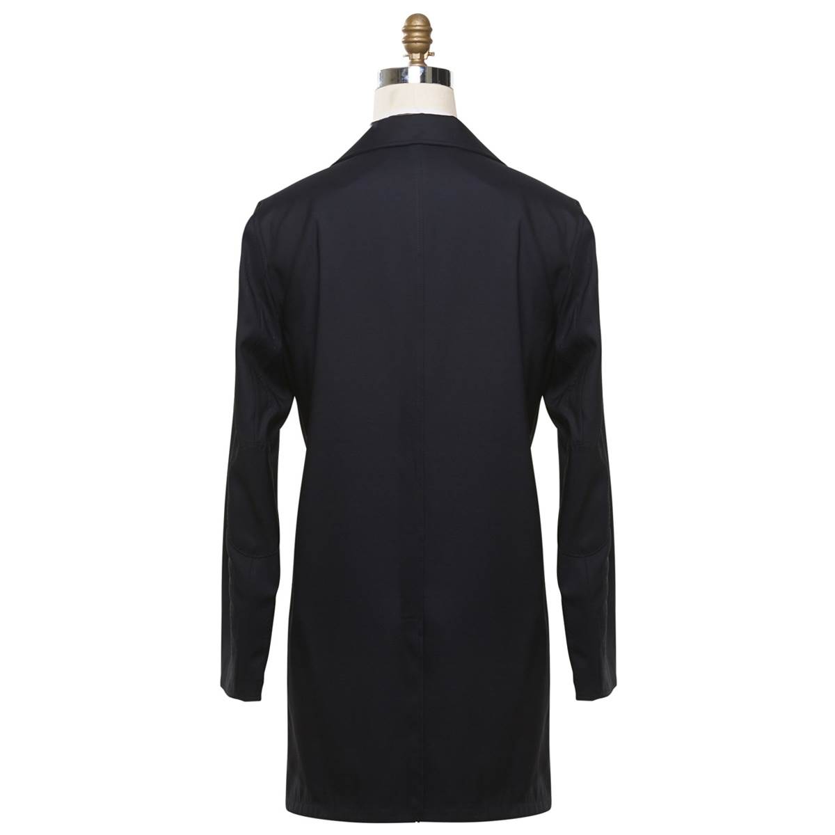 KITON Blue Cashmere Reverse Wool Silk Coat