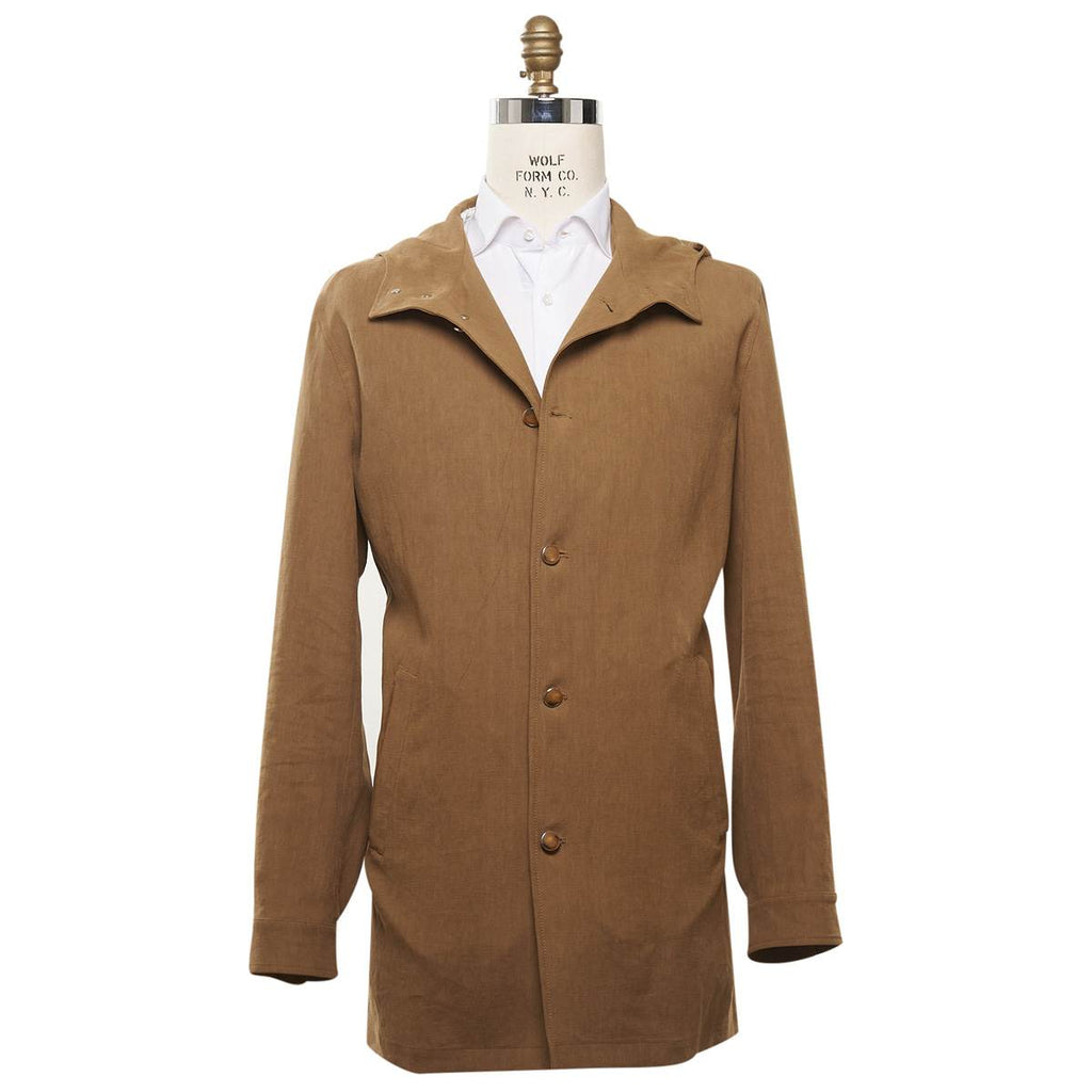 Kiton KITON Brown Linen Coat Brown 000