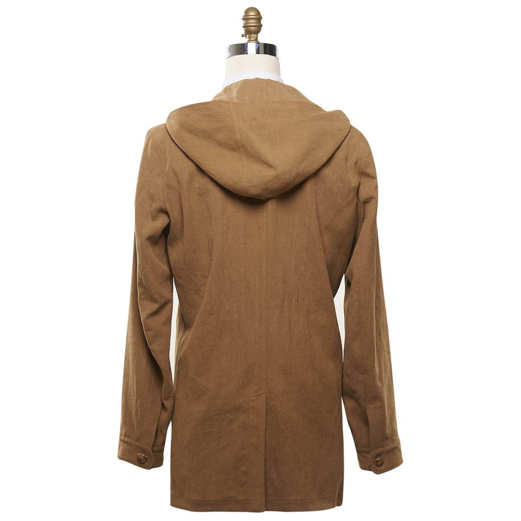KITON Brown Linen Coat