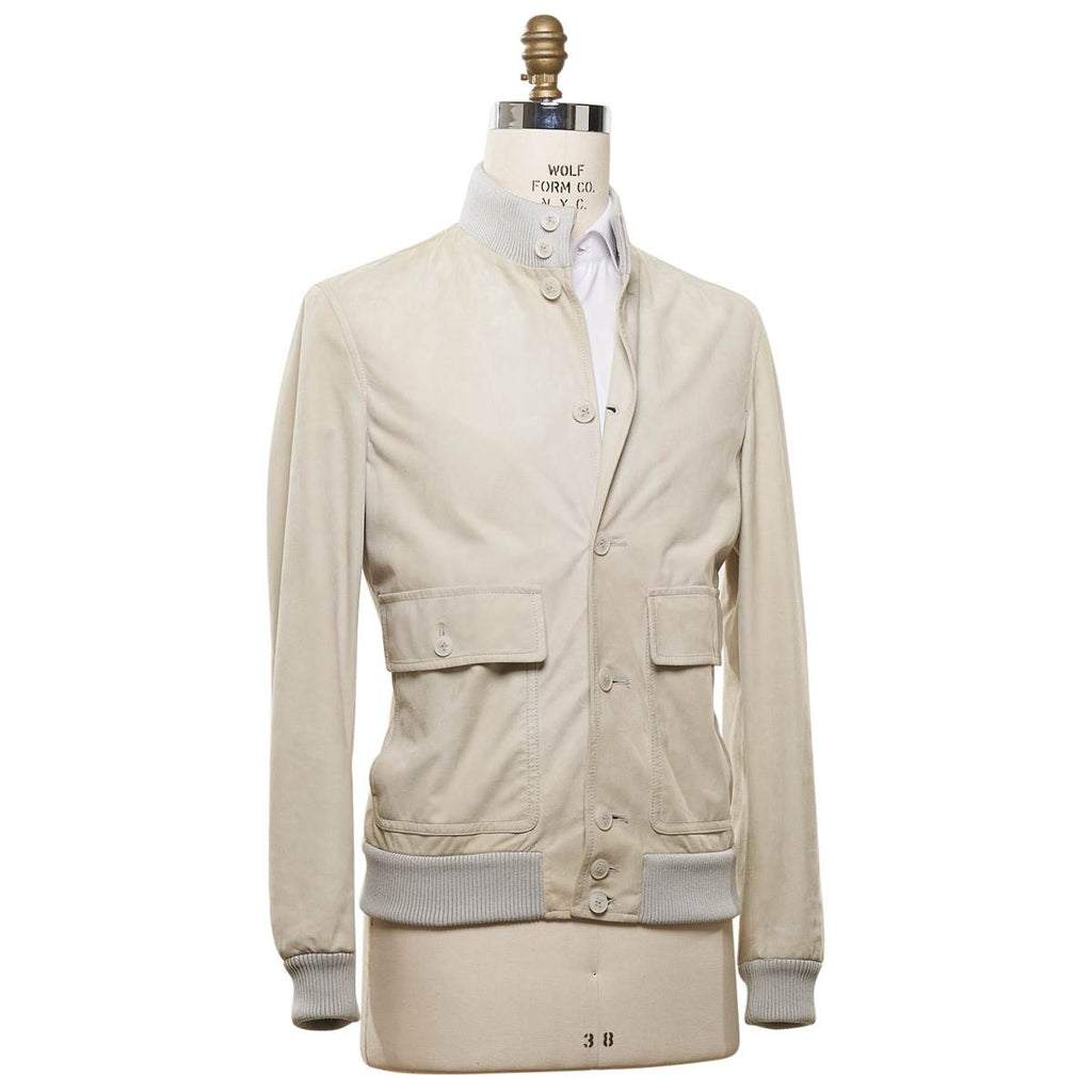 Kiton KITON Beige Leather Suede Coat Beige 001