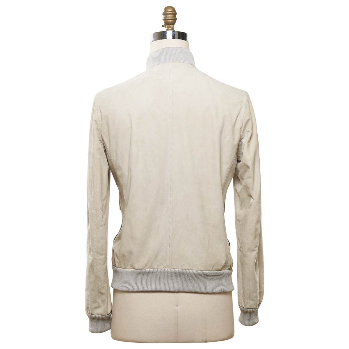KITON Beige Leather Suede Coat