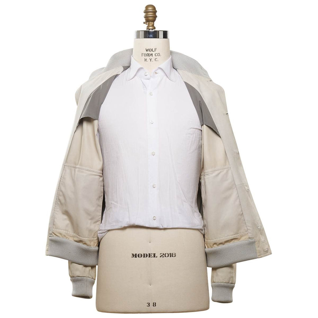 KITON Beige Leather Suede Coat