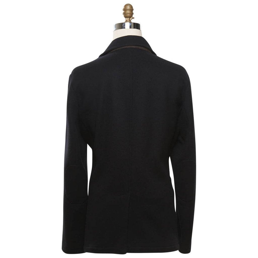 KITON Blue Wool Double Brasted Coat