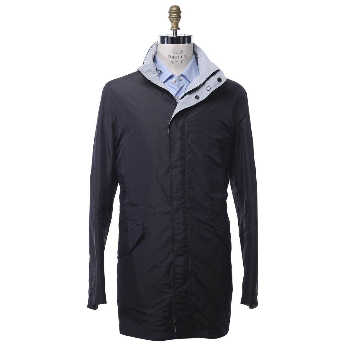 KITON Gray Cotton Pa Coat