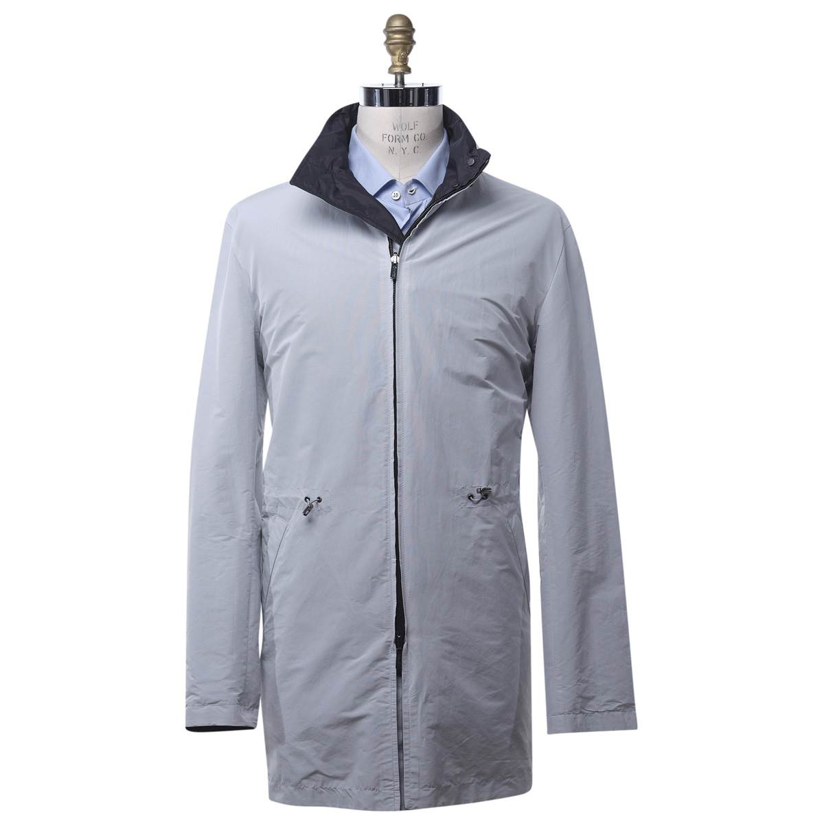 KITON Gray Cotton Pa Coat
