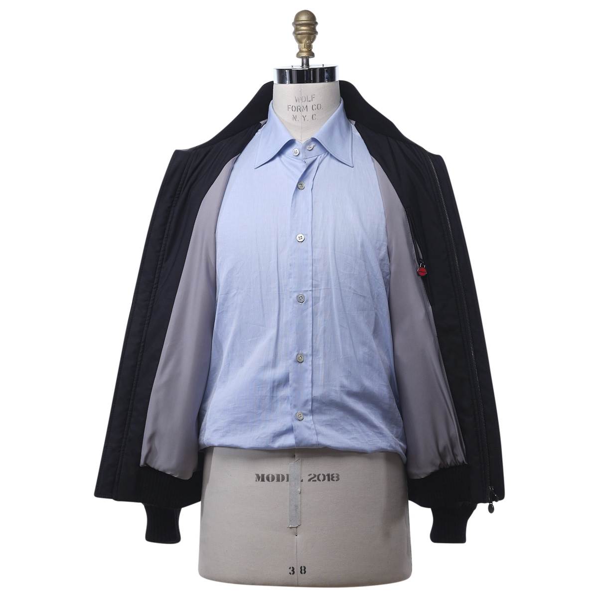 KITON Black Silk Coat