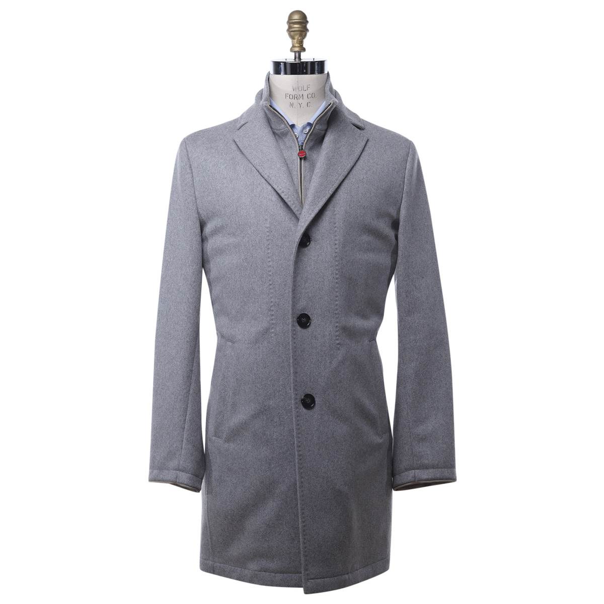 KITON Gray Cashmere Coat