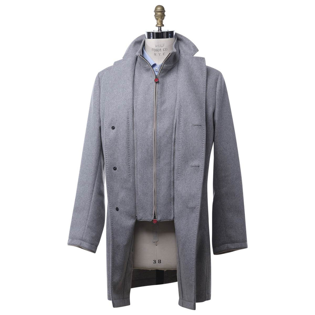 KITON Gray Cashmere Coat