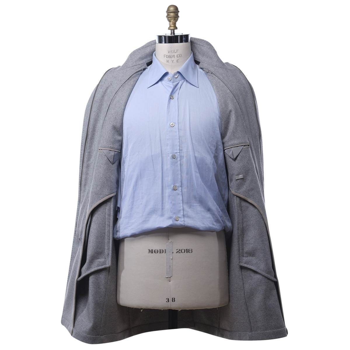 KITON Gray Cashmere Coat