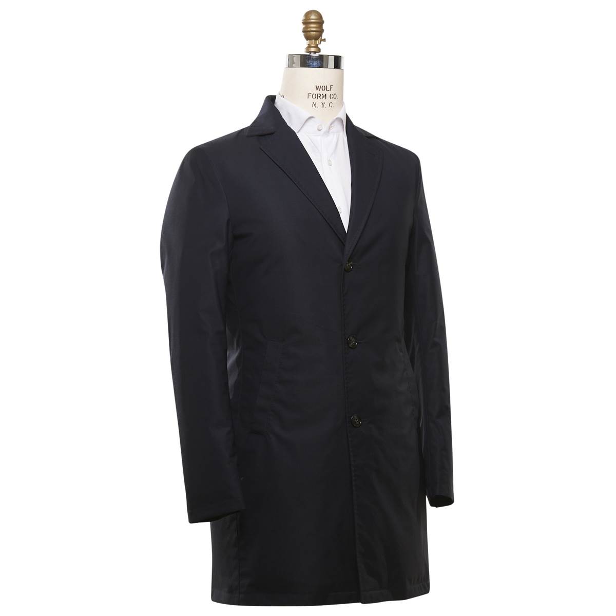 Kiton KITON Blue Wool Pa Silk Coat Blue 001