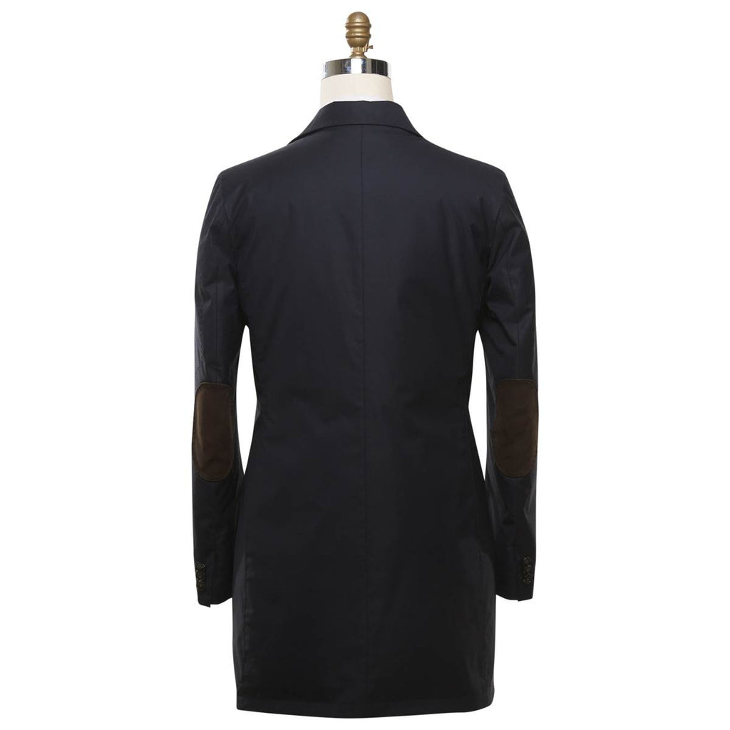 KITON Blue Wool Pa Silk Coat
