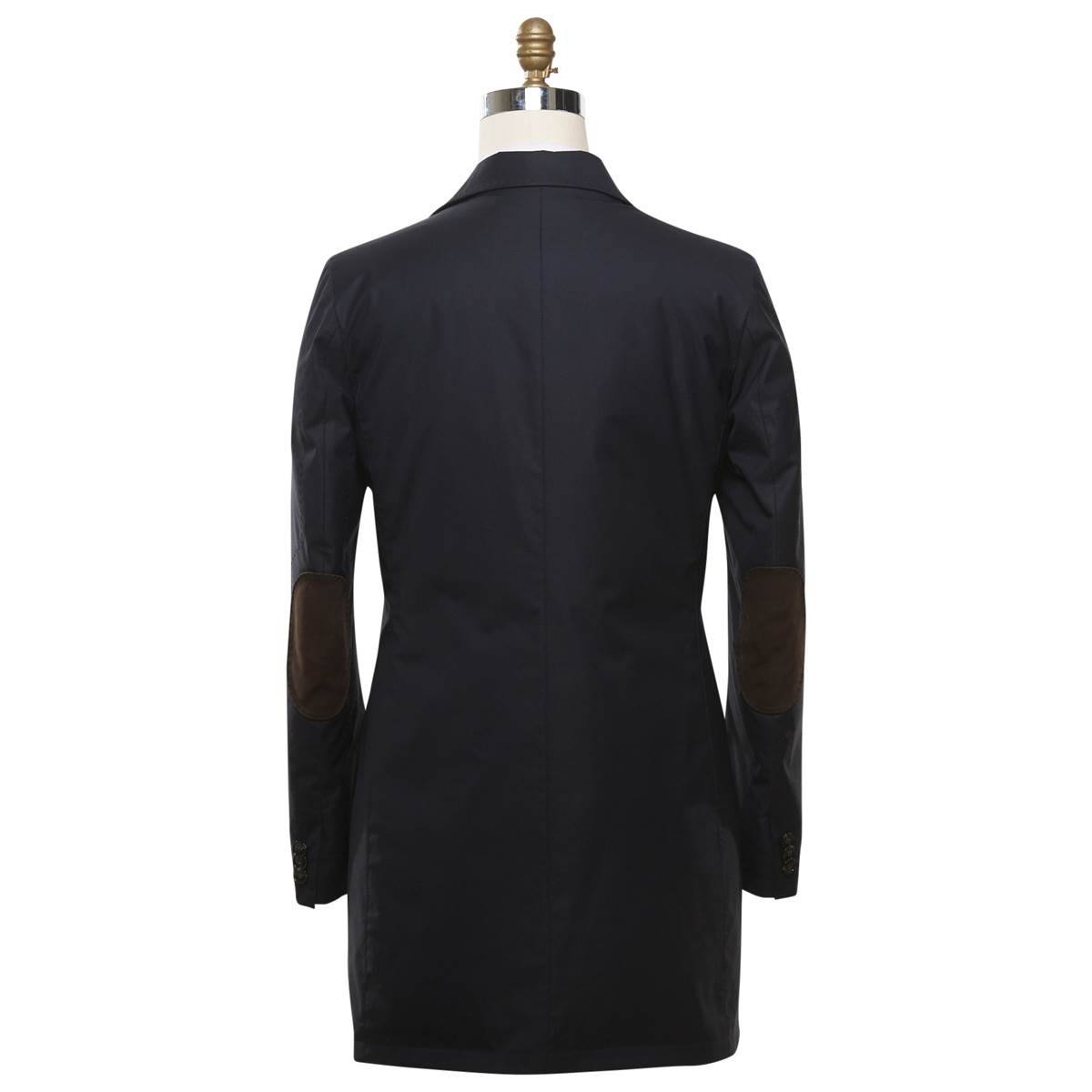 KITON Blue Wool Pa Silk Coat