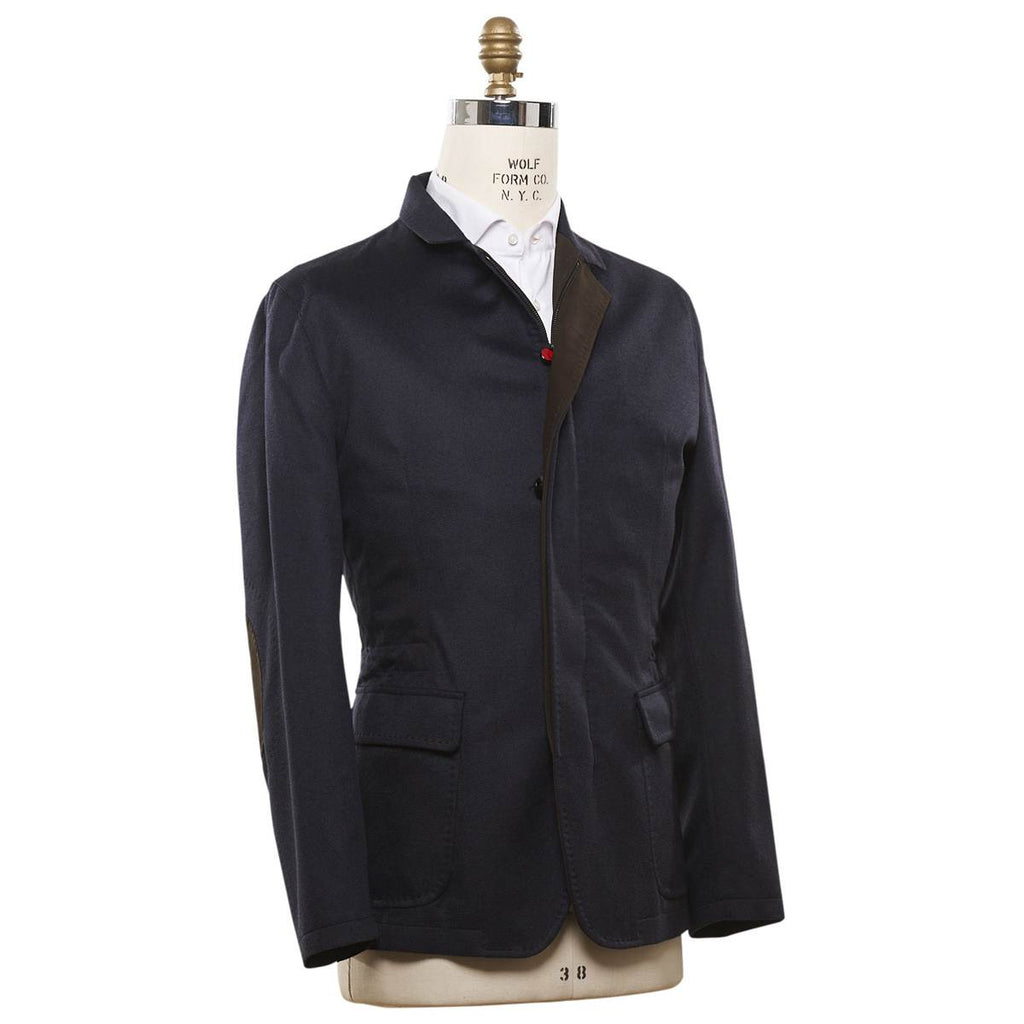 Kiton KITON Dark Blue Cashmere Silk Coat Dark Blue 001