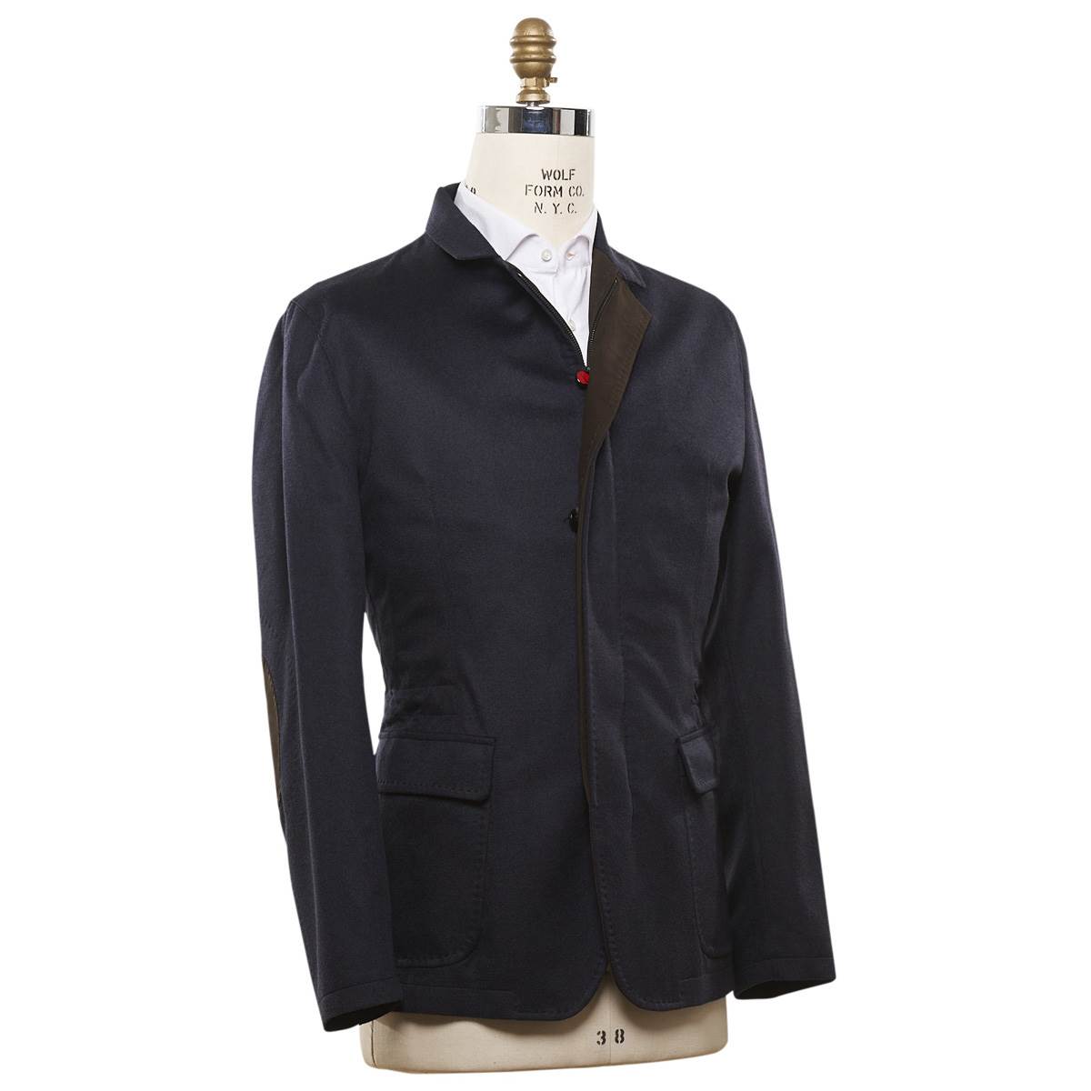 Kiton KITON Dark Blue Cashmere Silk Coat Dark Blue 001
