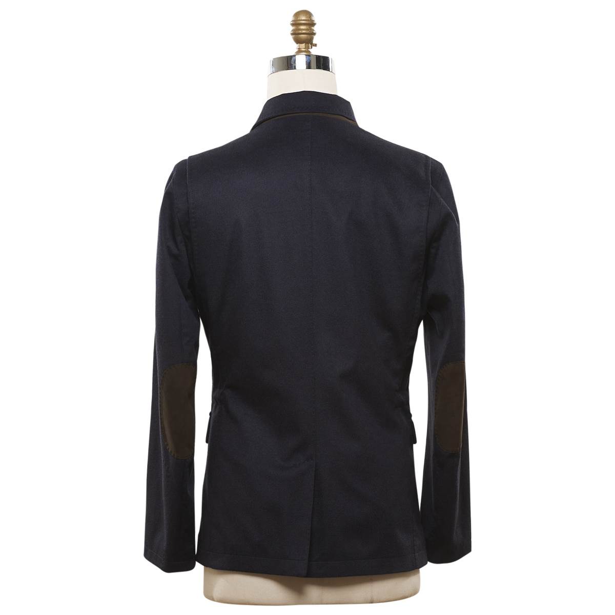 KITON Dark Blue Cashmere Silk Coat