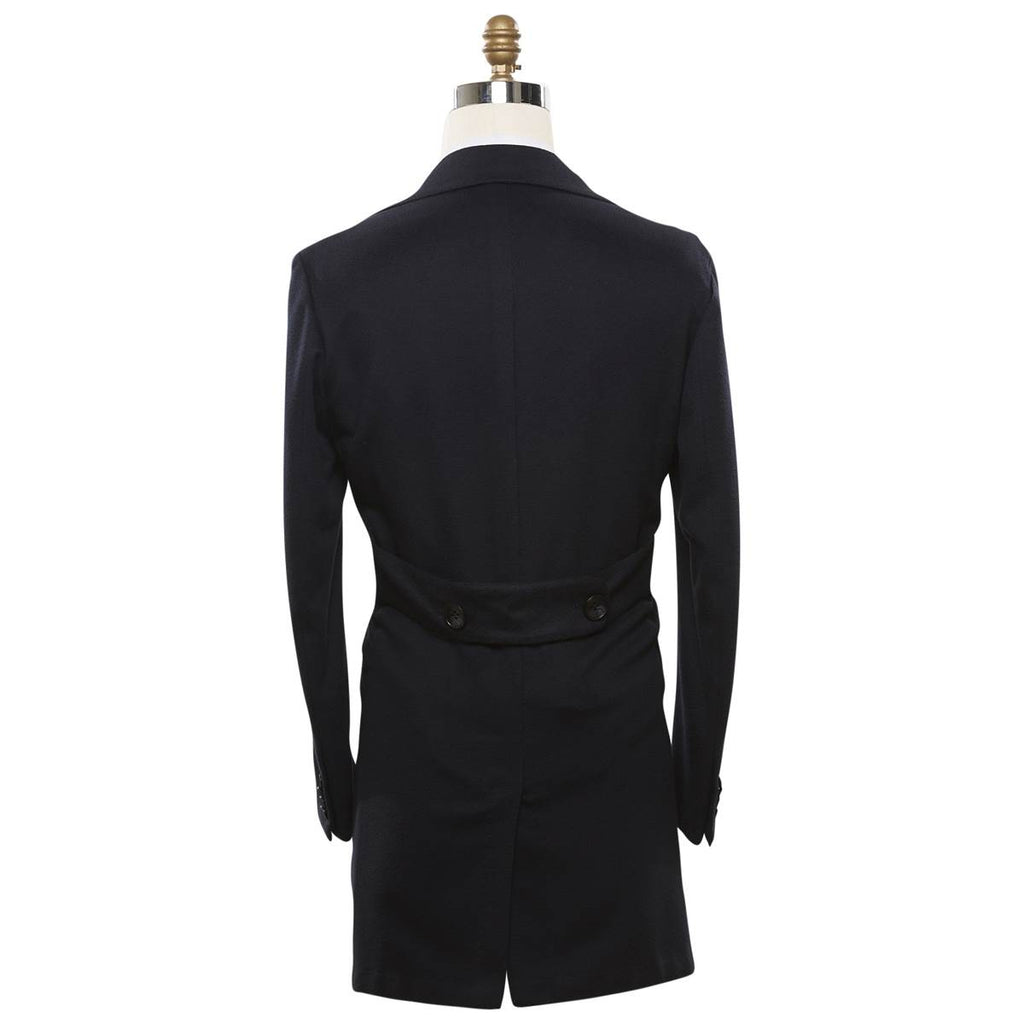 KITON Dark Blue Cashmere Vicuna Perù Coat