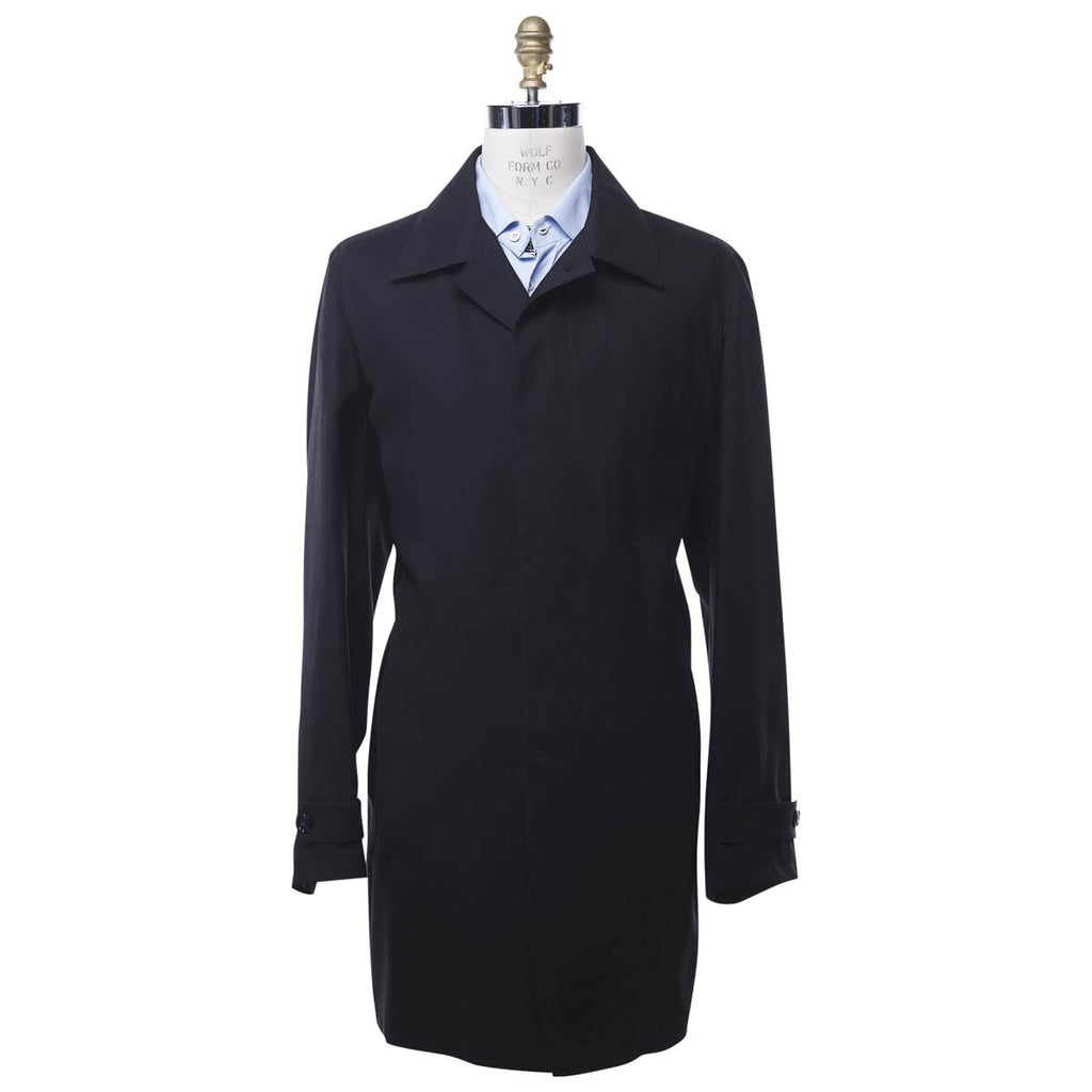 Kiton KITON Black Wool Silk Coat Black 000