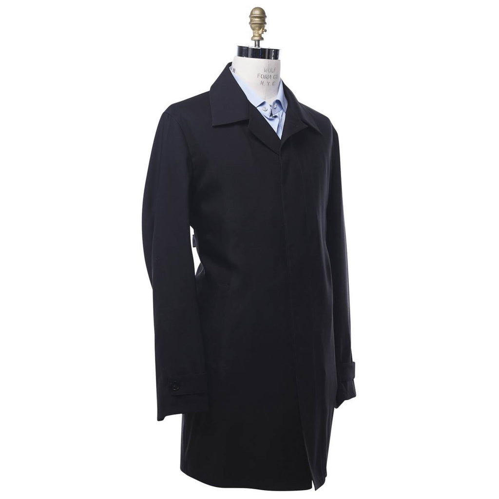 Kiton KITON Black Wool Silk Coat Black 001