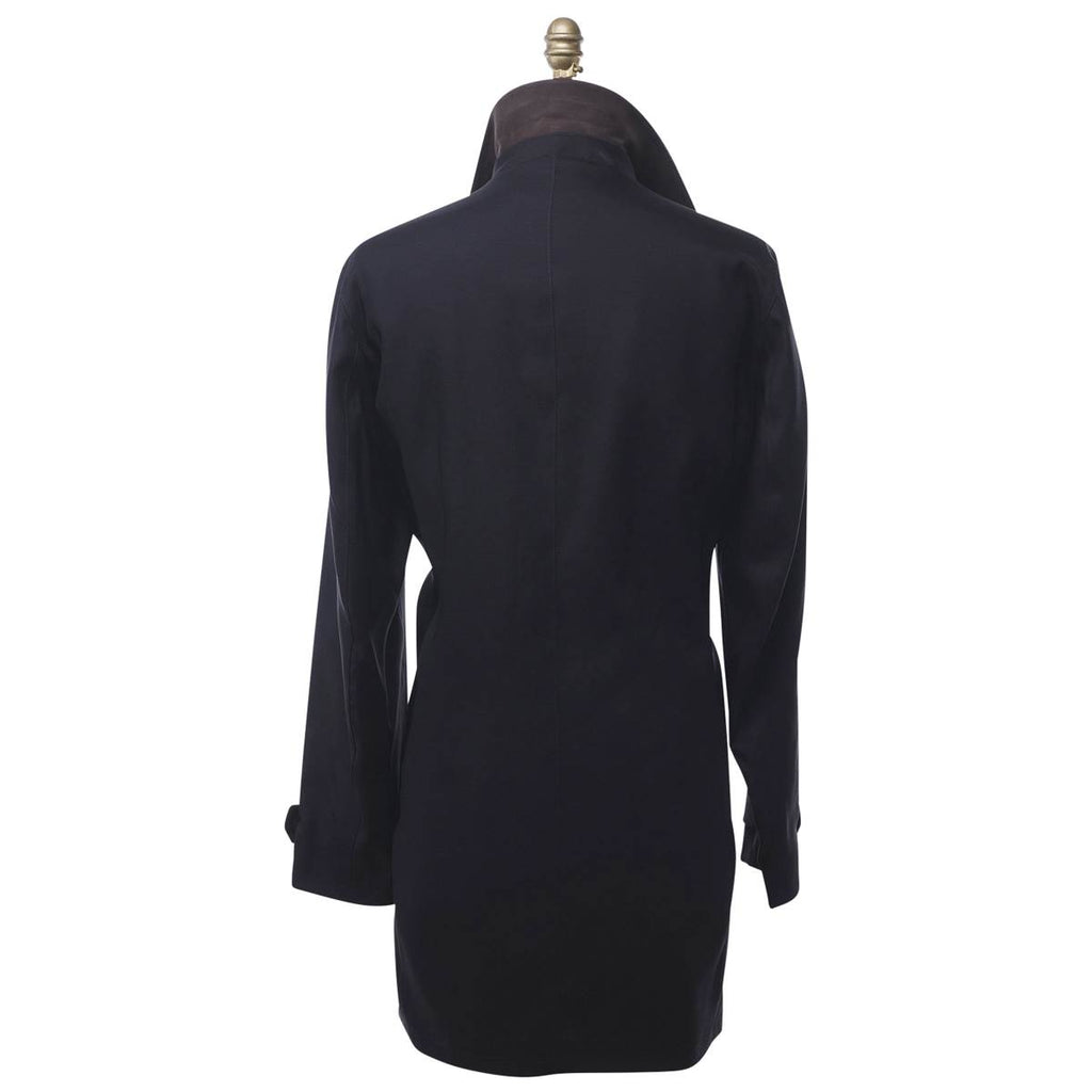 KITON Black Wool Silk Coat