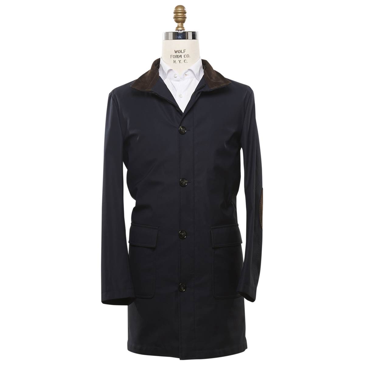 Kiton KITON Blue Wool Pa Silk Coat Blue 000