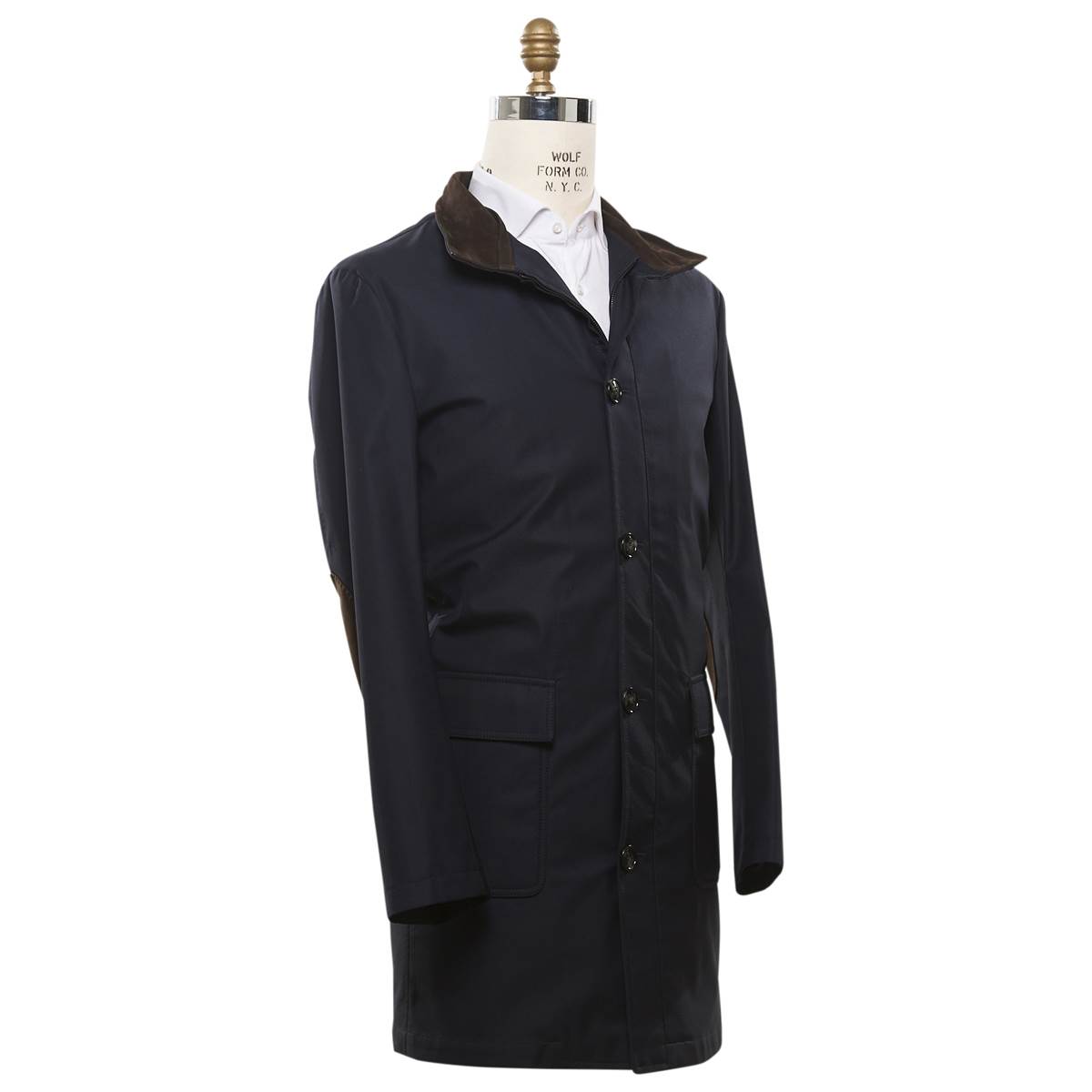 Kiton KITON Blue Wool Pa Silk Coat Blue 001