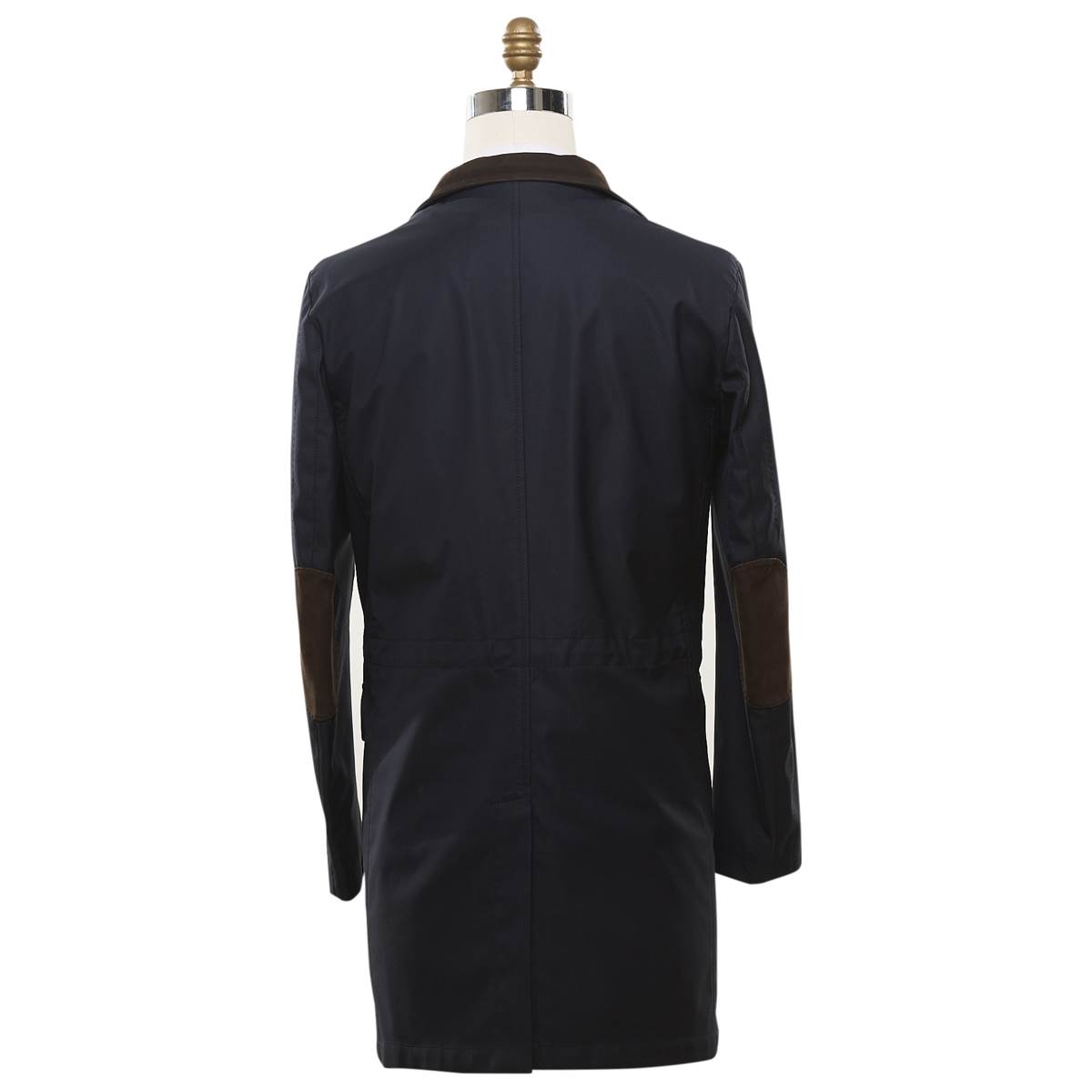 KITON Blue Wool Pa Silk Coat
