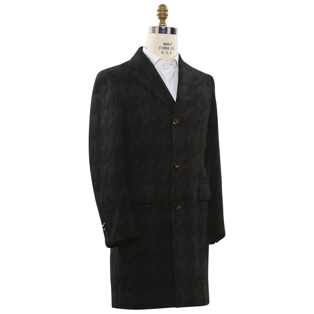 Kiton KITON Dark Gray Wool Overcoat Dark Gray 001