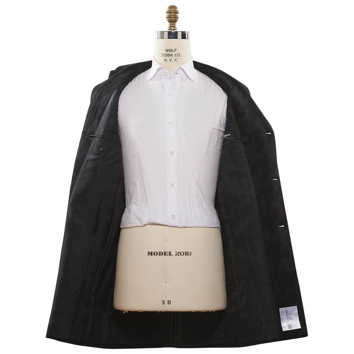 KITON Dark Gray Wool Overcoat