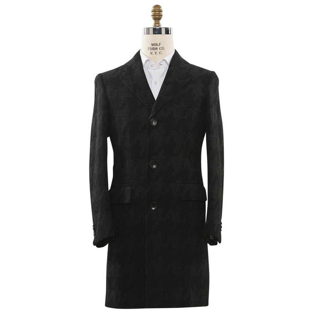 KITON Dark Gray Wool Overcoat