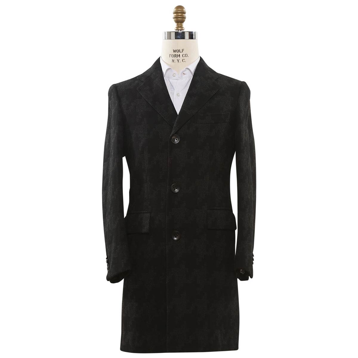 KITON Dark Gray Wool Overcoat