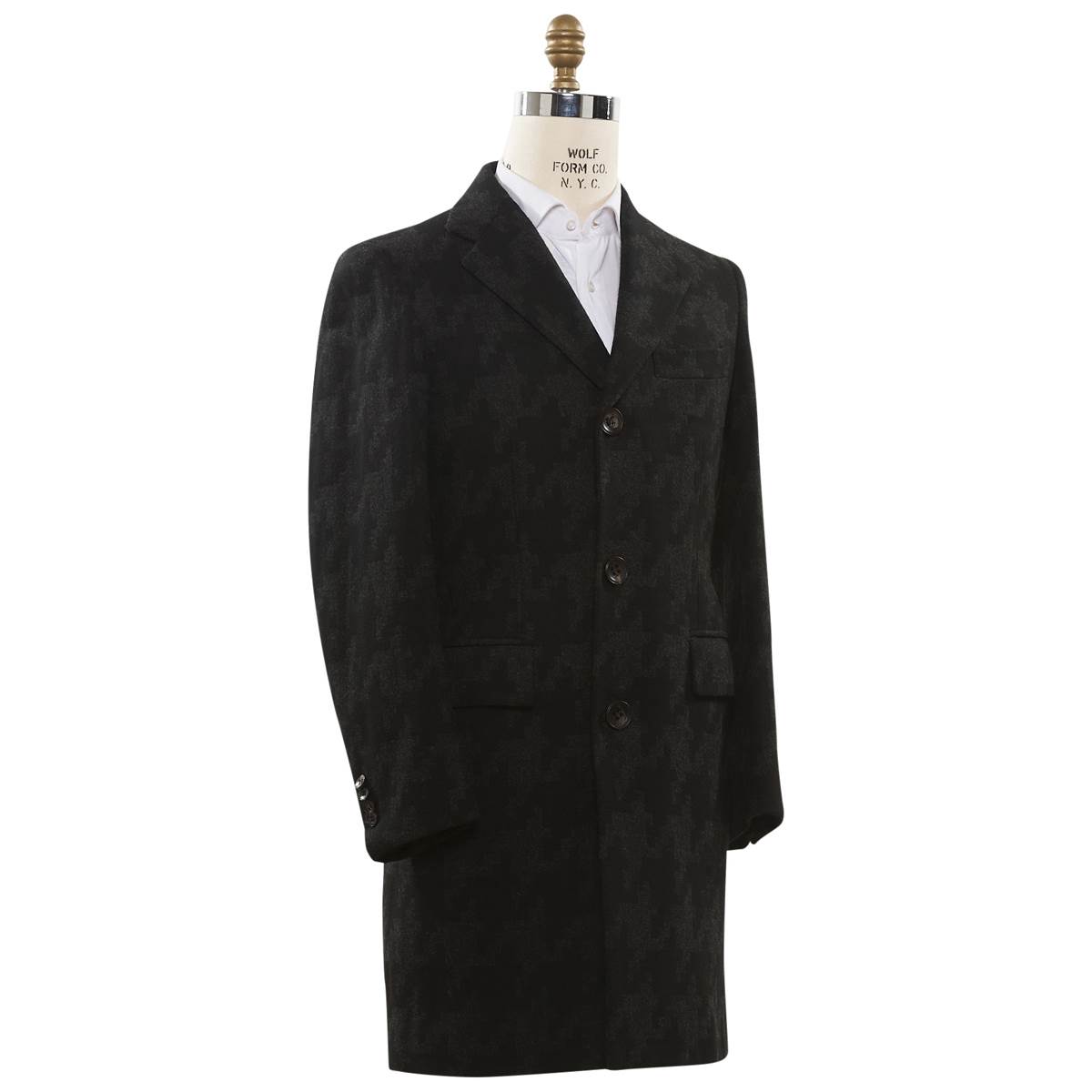KITON Dark Gray Wool Overcoat