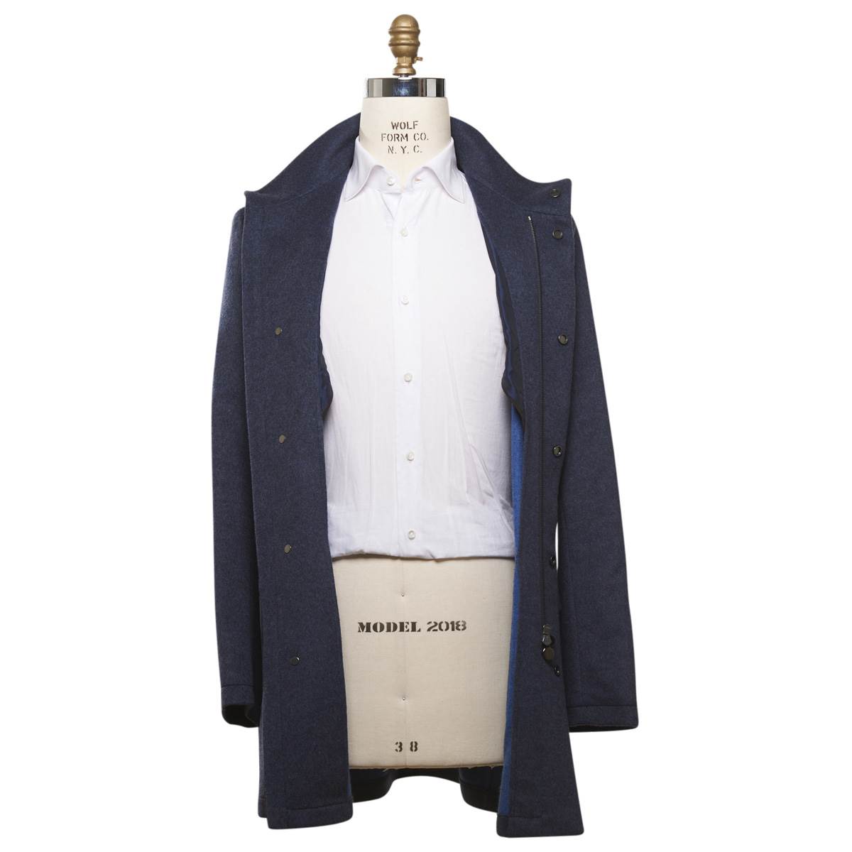 KITON Blue Cashmere Coat
