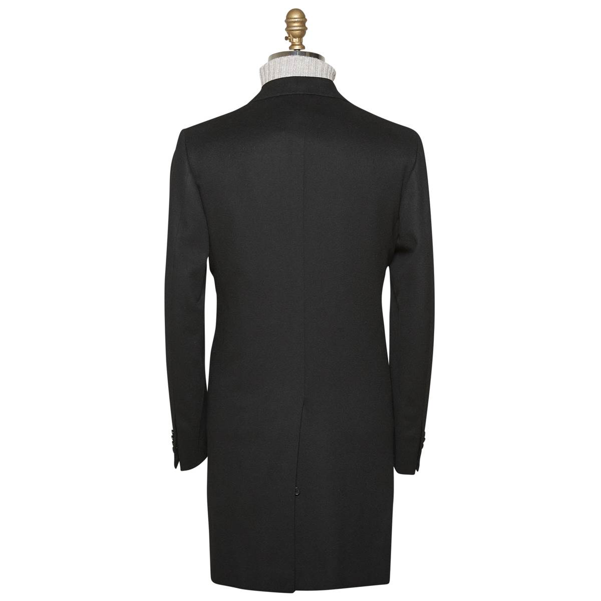 KITON Black Cashmere Overcoat